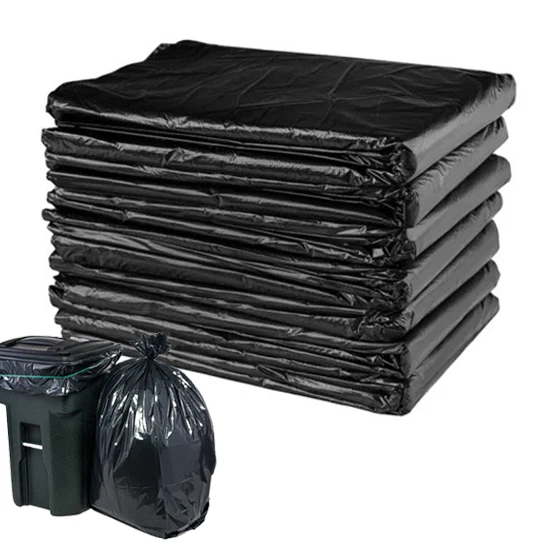 Heavy Duty Pe Black 3 Mil Biodegradable Garbage Bag 35 Litre Biodragadable Plastic Bin Liners Construction Garbage Bag
