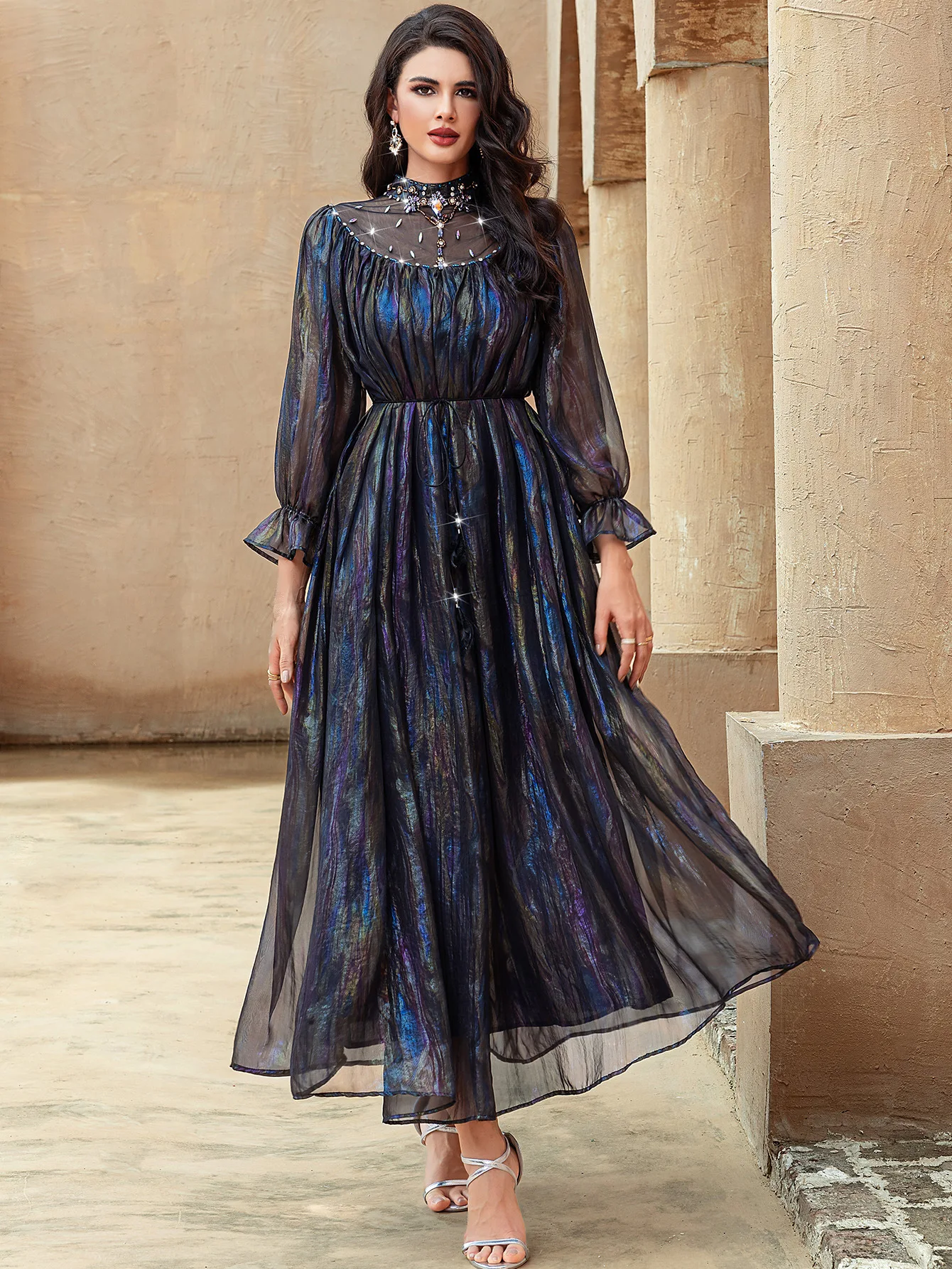 Evening Dresses Arabic Turkey Abaya Islamic Moroccan Kaftan for Women