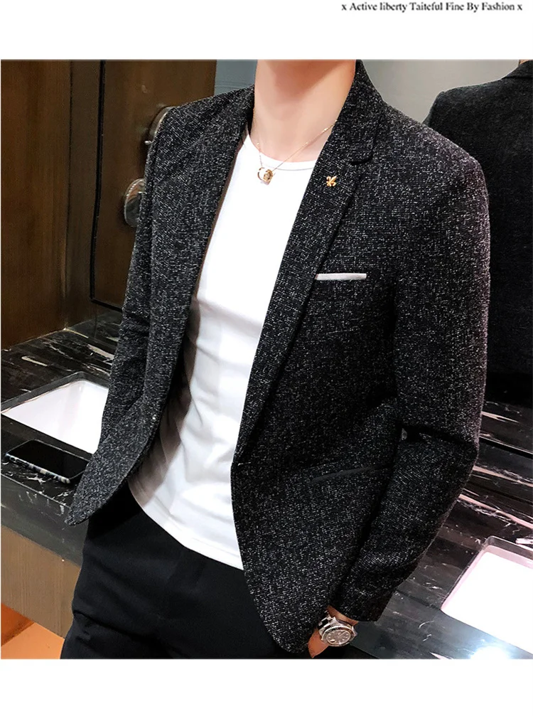 Men's linen business suit coat