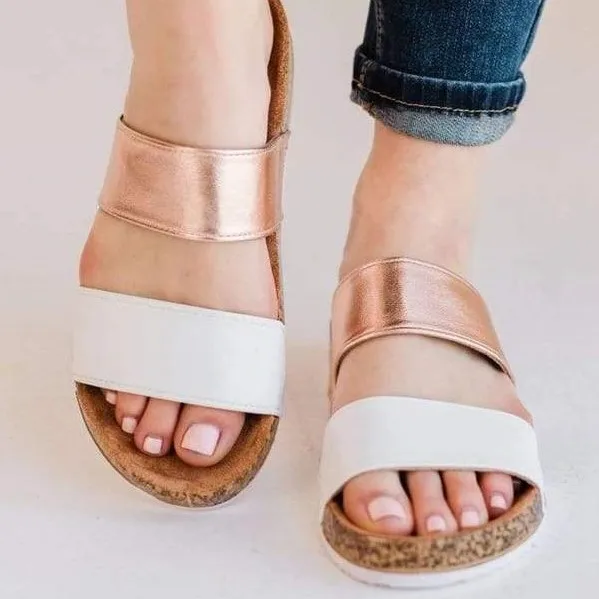 cheetah double strap sandals