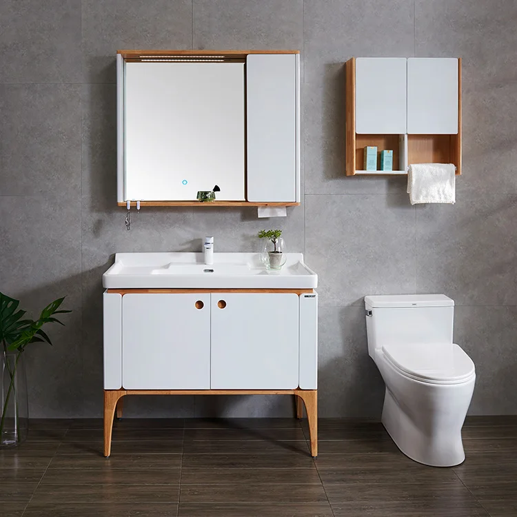White Style Customized Bathroom Cabinet Floor Bathroom Cabinet Dressing table Made in China