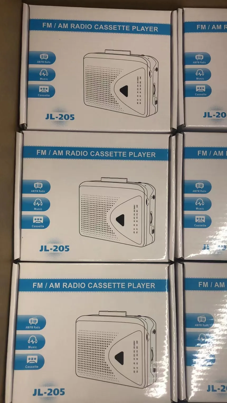 Factory Wholesale Transparent AM FM Radio Stereo Recorder Cassette Player Walkman with Built in Speaker