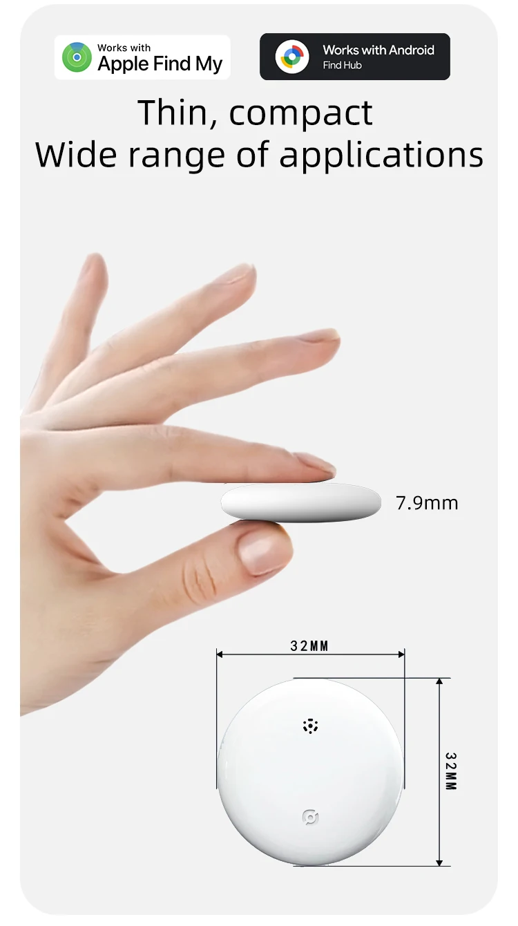 product rsh dual system air smart tag key finder mini gps tracker  locator compatible with apple find my and google find hub224-11