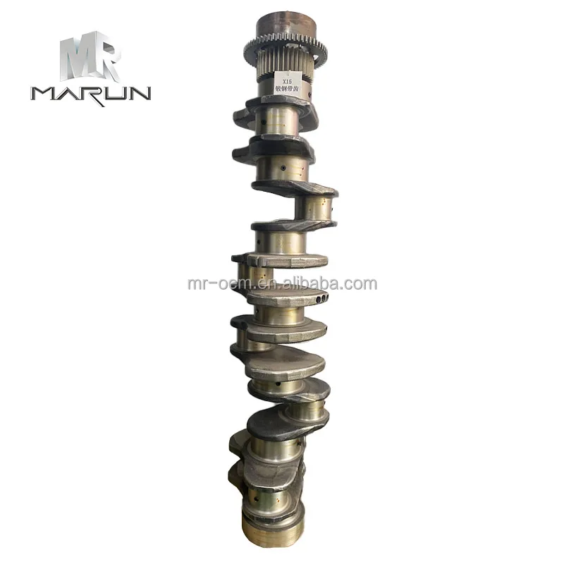 Original Crankshaft X15 Forged Steel With Teeth for Excavator Engine Parts