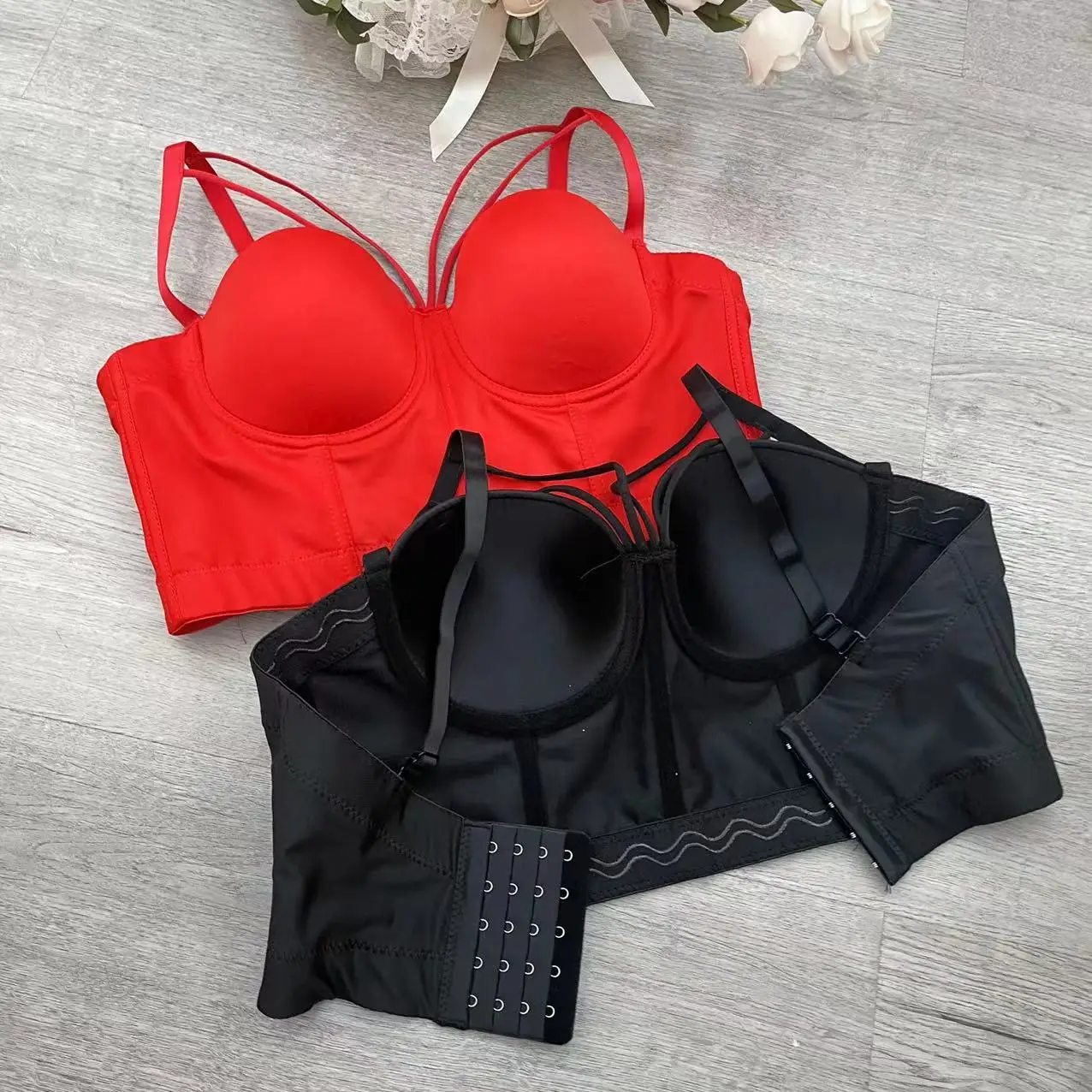Bustier Corset Top - Sexy Padded Push-up Bra for Plus Size