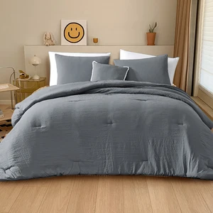 Home Textile Wholesale Nordic Luxury Breathable Manufacturer Polyester Microfiber Prewashed Comforter Set 10pcs