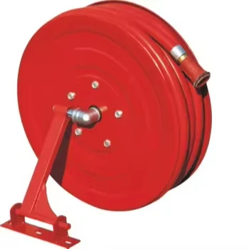 Durable HeavyDuty Fire Hose Reel with Spray Jet Nozzle Reliable Fire Fighting Solution for Industrial Use