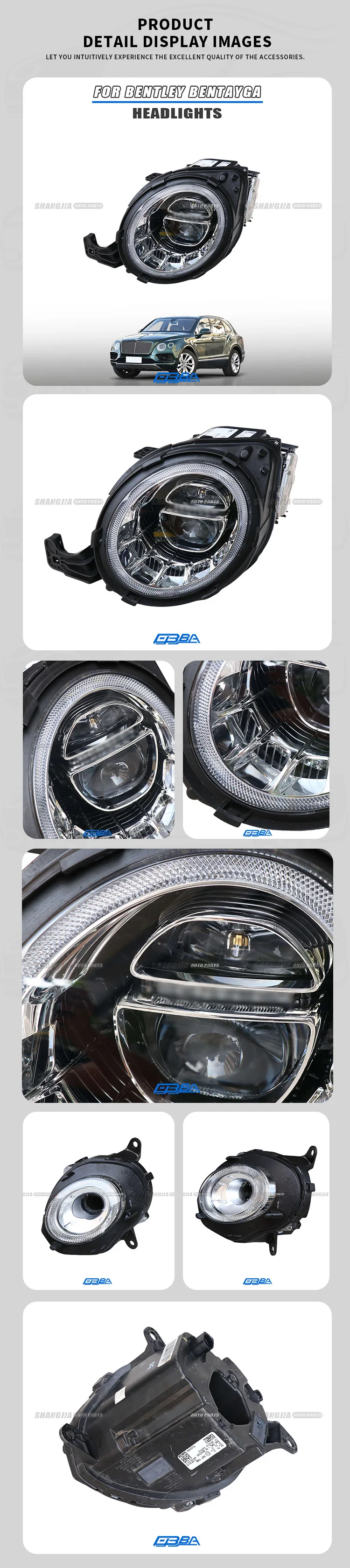 Amazing Quality ABS Plastic Car Accessories Led Headlights For Bentley Bentayga Headlights Used Original manufacture