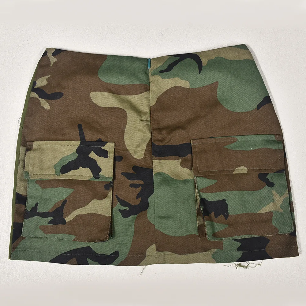Cutenova 23sk0729 Summer Ins Ladies Short Skirt Camouflage Putchwork ...