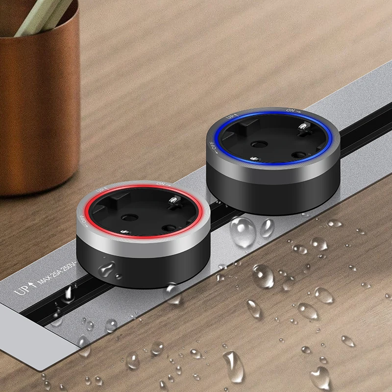 Removable Wall Tabletop Multifunction Power Track Socket System Electrical Socket Power Track Socket