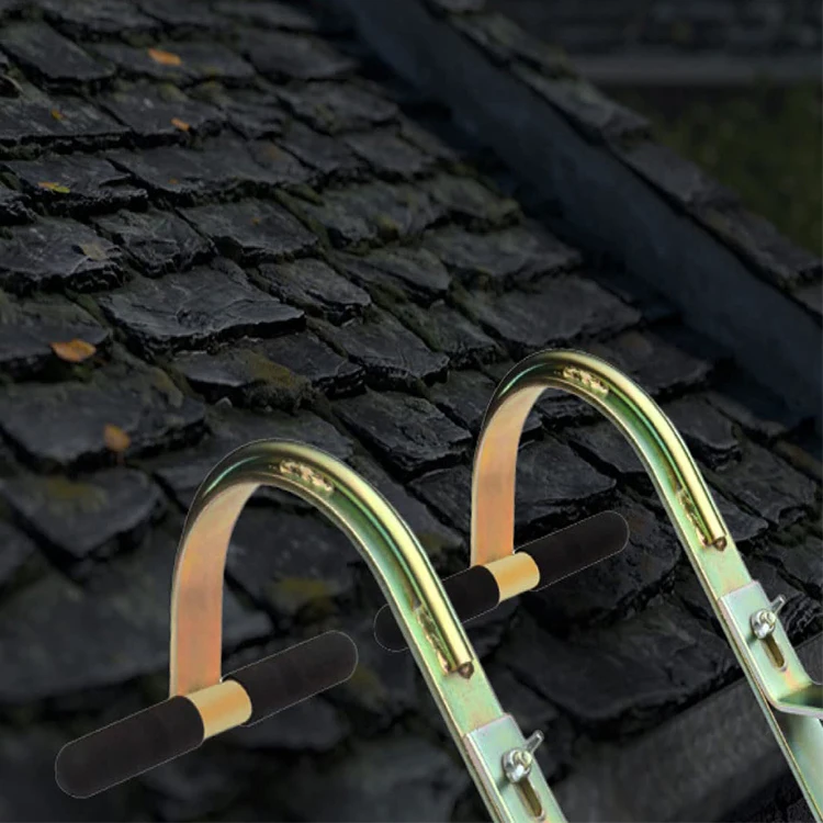 Jhmech Ladder Roof Hook With Wheel And Rubber Grip Heavy Duty Ladder