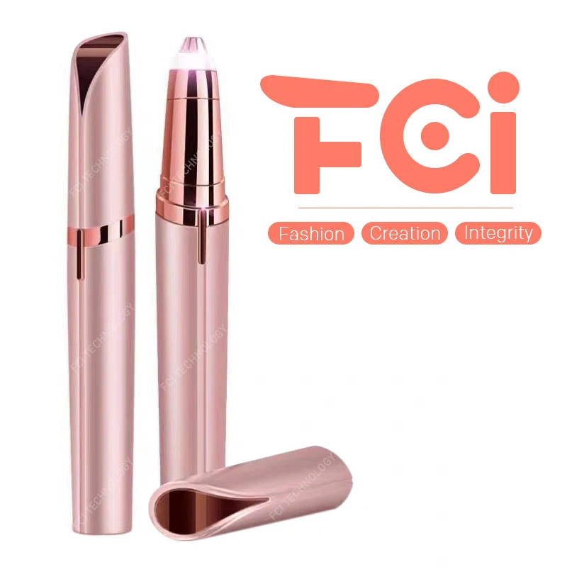 Частный бренд Портативный Женский бритвенный станок для бровей и носа с зарядкой от USB электрический триммер женщин удаление волос на