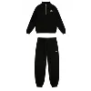Black 1/4 zipper set-jogger pants