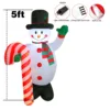 Snowman with candy cane