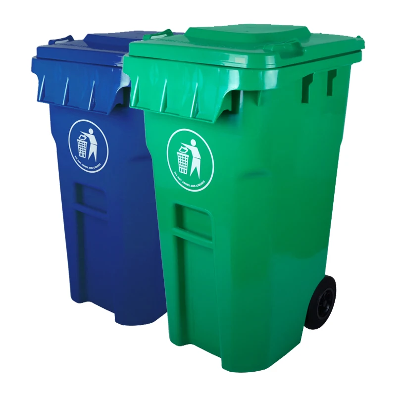 240L Outdoor Plastic Recycle Dustbin Garbage Can with Lid and Wheels for Sale