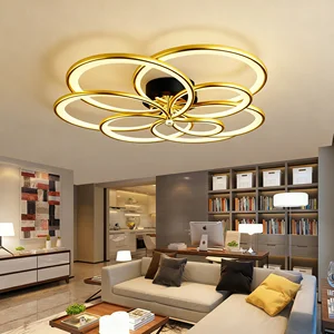JACKSUN Creative Circular LED Ceiling Pendant Light Acrylic Ring Modern Minimalist Bedroom Living Room Pendant Lighting Fixture