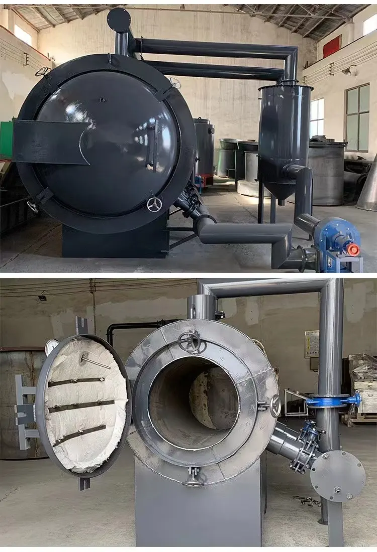 Smokeless Charcoal Retort Kiln Biochar Stove Machine Airflow Hardwood