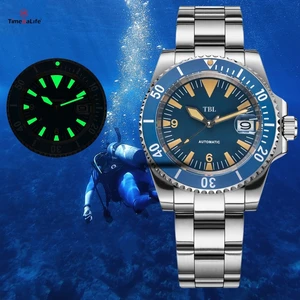 High-end Style OEM 41mm Date 316L Stainless Steel Case and Strap Japanese Automatic Movement Diving Mechanical  Men's Watch