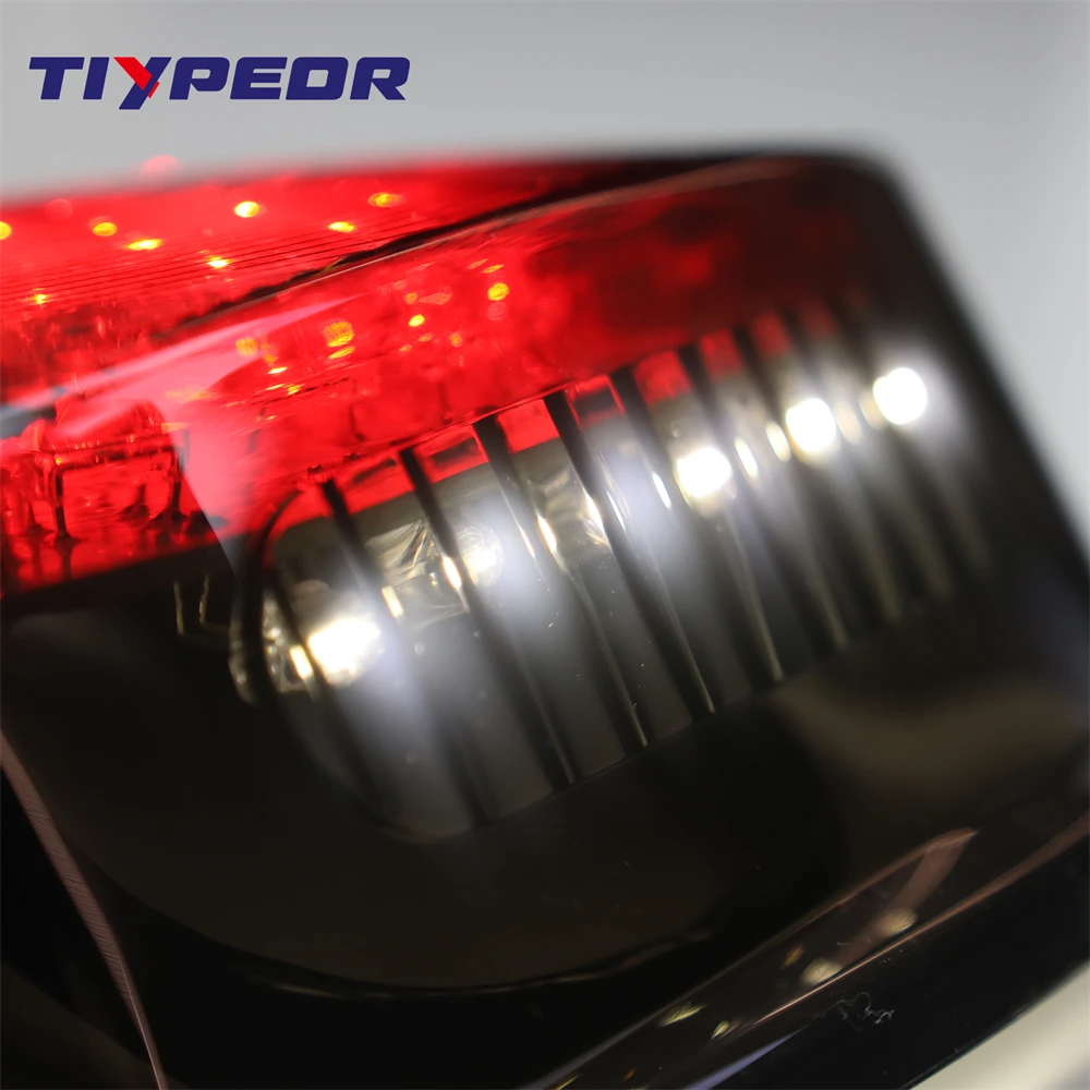 TIYPEOR LED Tail Light Brake Turn Signal Rear Profile Motorcycle Compatible for Sportster XL883L Touring Road King factory