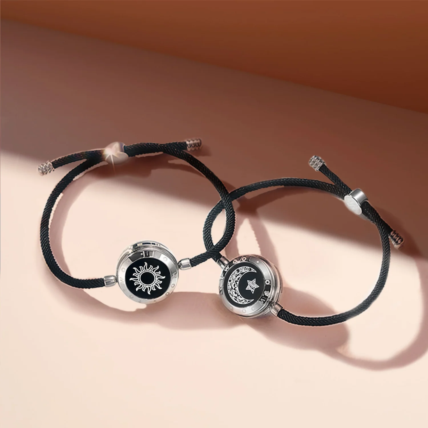 Fine Jewelry Sun and Moon Couple Bracelet Totwoo Smart Bracelet with  Light-Up and Vibrate for Long-Distance Jewelry for Women