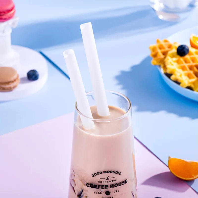 Colorful Plastic Straws Disposable Cup With Lid And Straw Pla Compostable