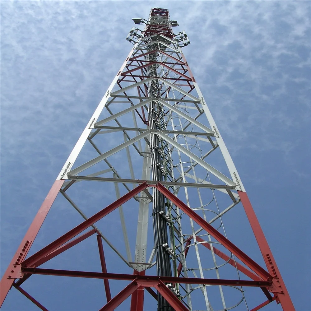 20m 3 Leg Lattice Self Supporting Triangular Steel Wireless Telecommunication Gsm 5g Radio Wifi Cell Cellular Antenna Bts Tower