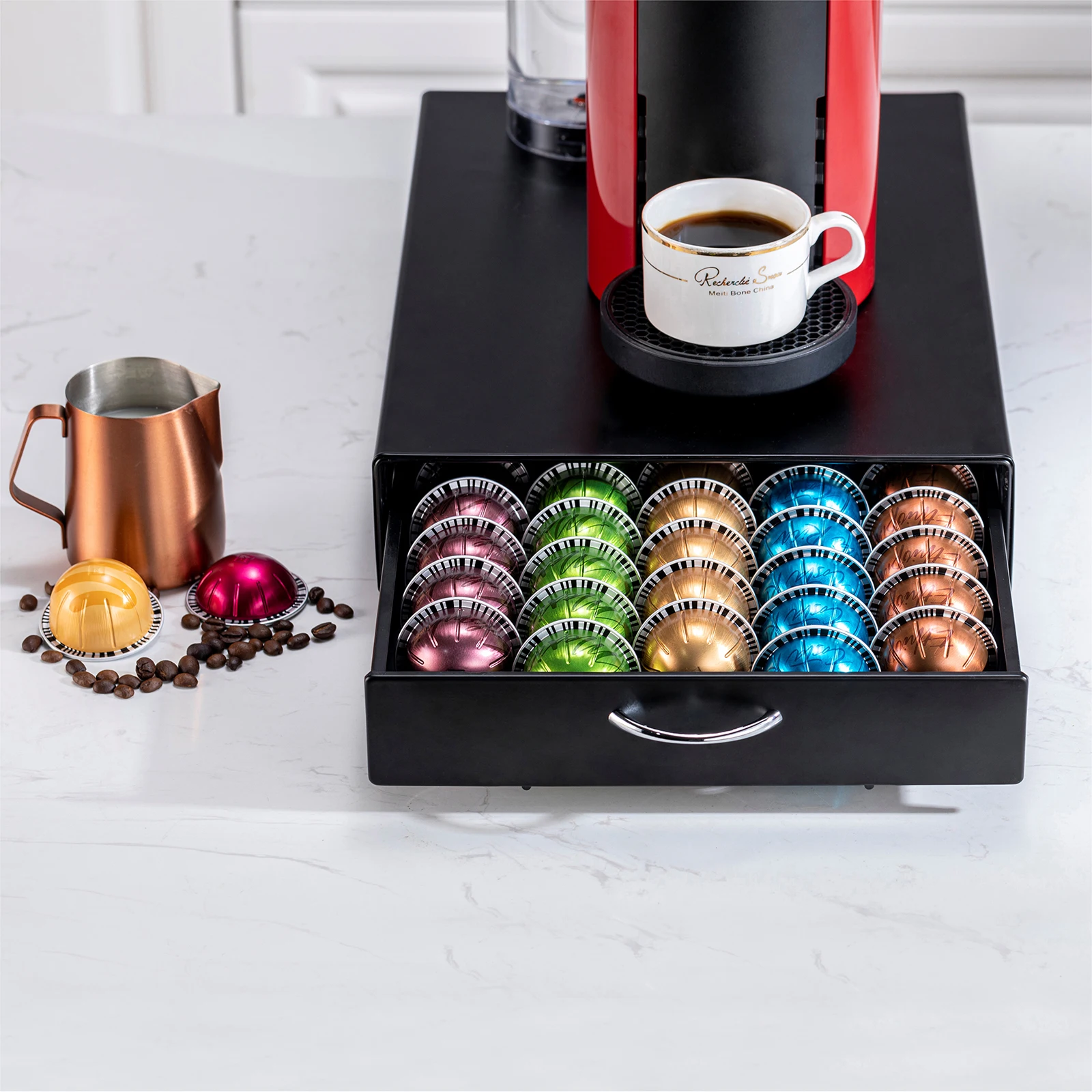 Flagship Tiroir de rangement pour capsules de café Nespresso