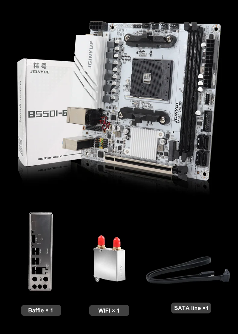 JGINYUE B550I Gaming Mini ITX Motherboard for AMD R5 4000/5000