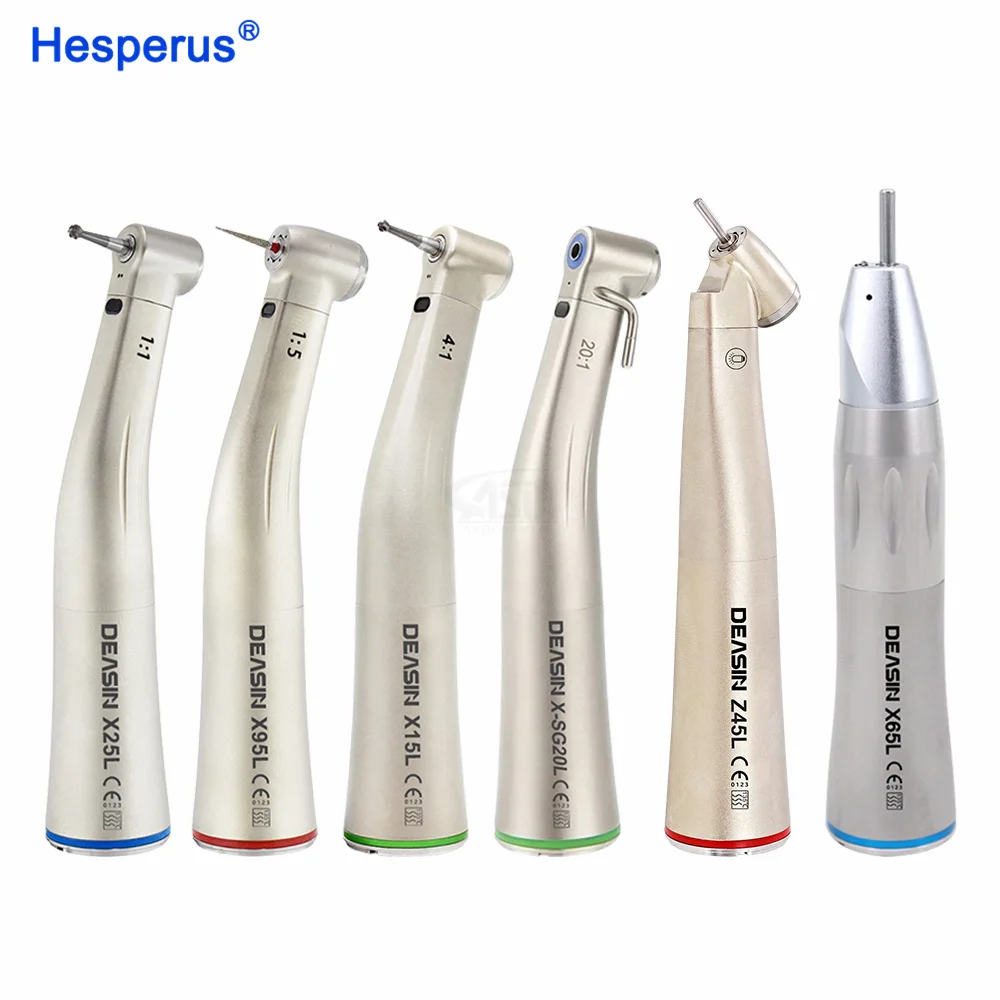 Dental 1:5 1:4.2 1:1 LED Fiber Optic Contra Angle Low Speed