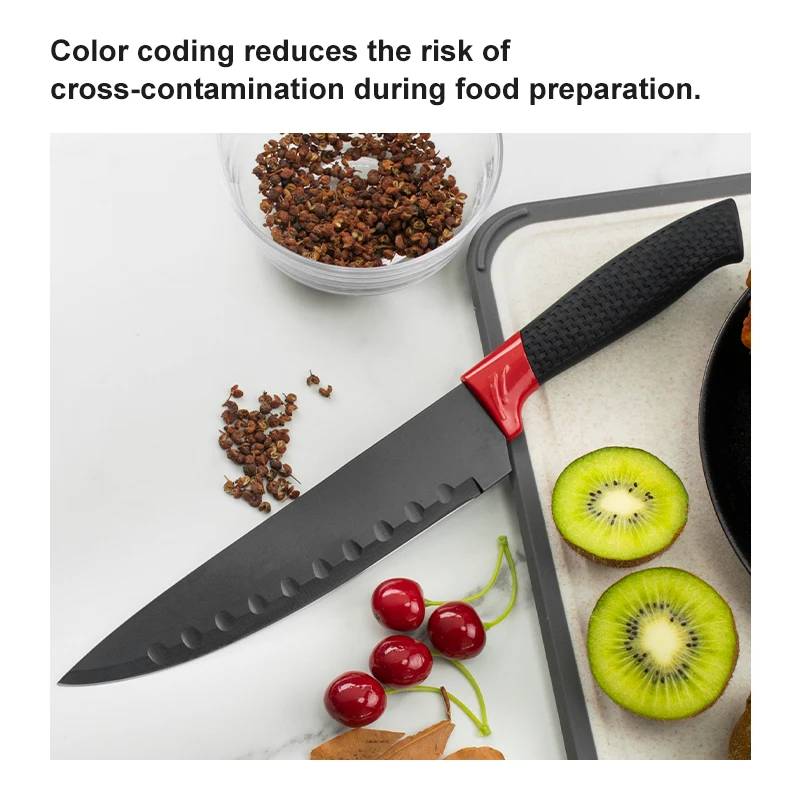 High Quality Stainless Steel Kitchen Knives Set Tools Forged Kitchen Knives Scissors Peeler Set 6pcs Chef Paring Knife