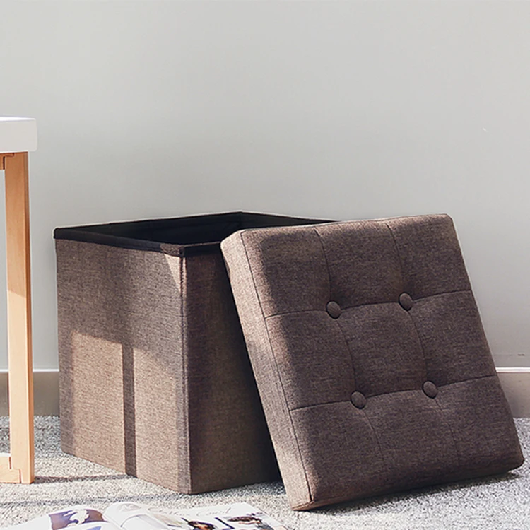 Factory Wholesale Storage Ottoman Household Fashionable Storage Folding Stool