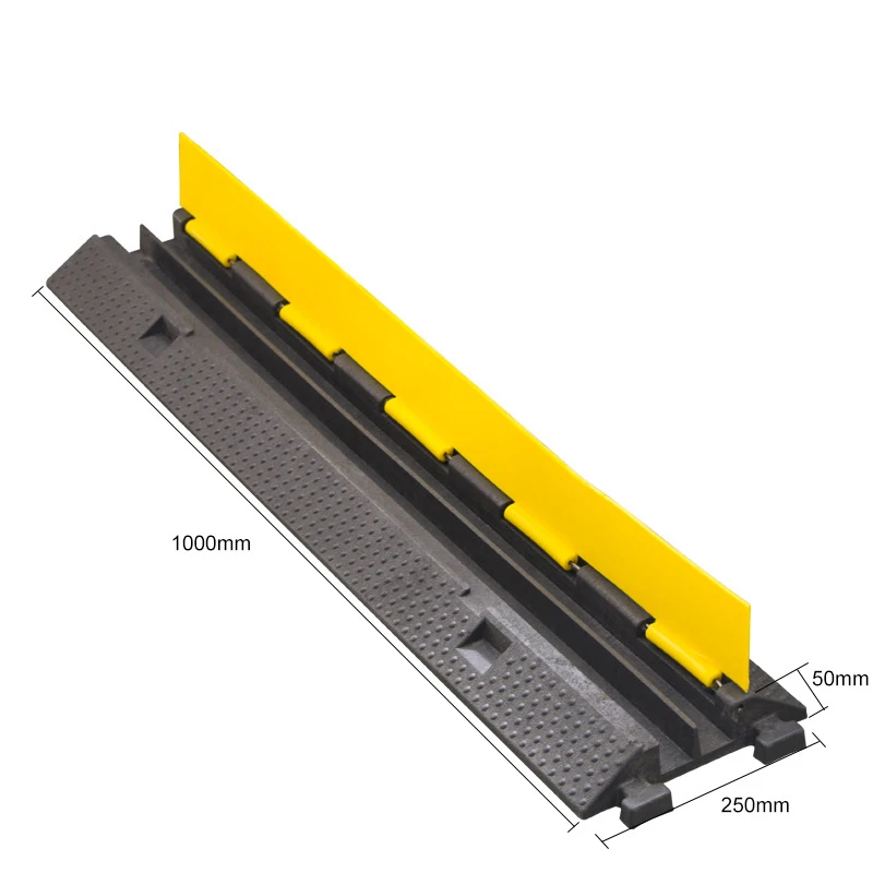 Rubber and Plastic Cable Protector 2 Channel  Cable Tray   Cable Protector Floor Pvc Trunking