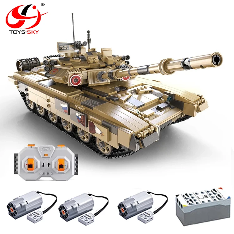 Cada 1722PCS T90 RC Army Tank Technical Building Blocks Brick Learning  Educational RC assembling military Tank Toy for Children