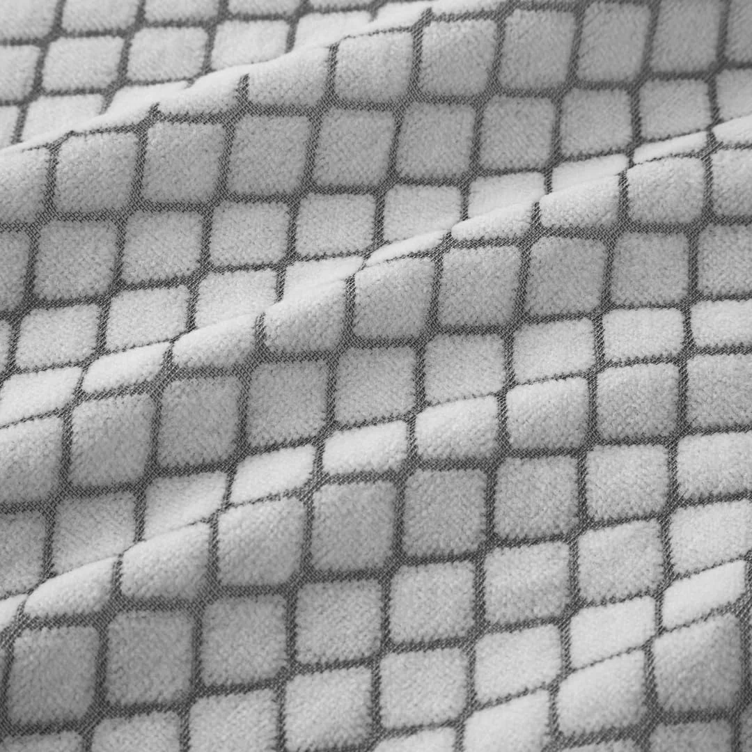 Washable Grey Grid Mattress Cover Mattress Encasement with Zipper factory