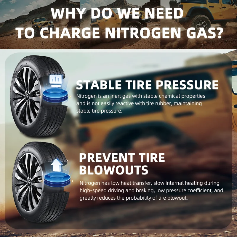 Fully Automatic Tire Nitrogen Inflator With Large LED Screen 220V Portable Tire Inflator for Car and Light Truck Tyres