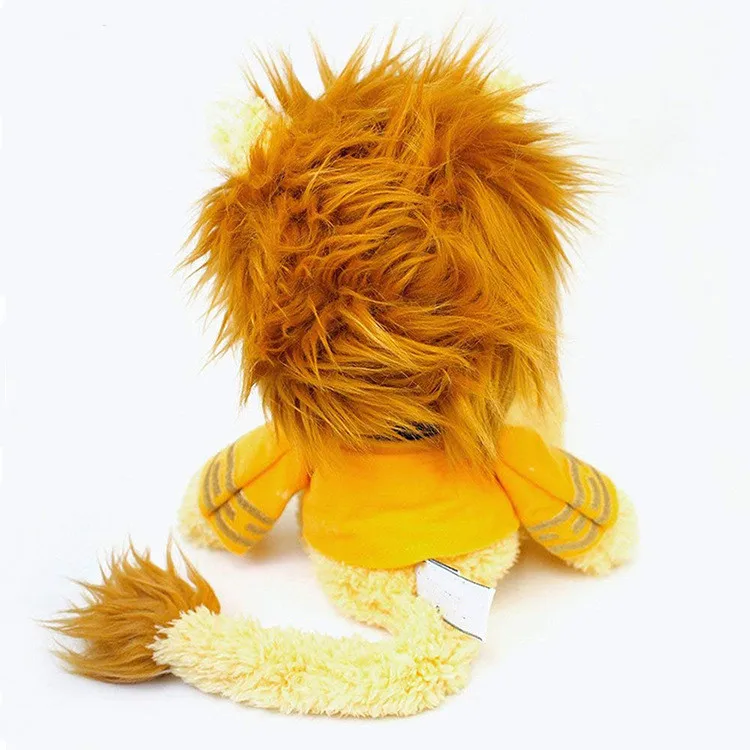 Custom New Arrival Cute Funny Stuffed  Plush  Dressed Clothes  Lion  Animal Kids Toy