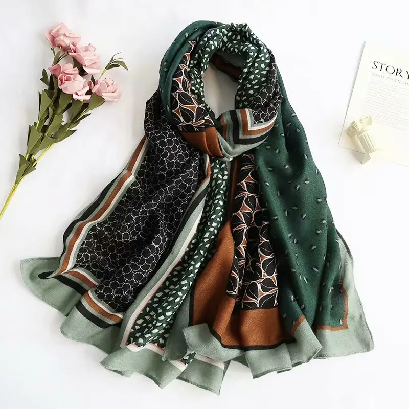 Wheat Pattern Print Scarf - Luxe Wholesale