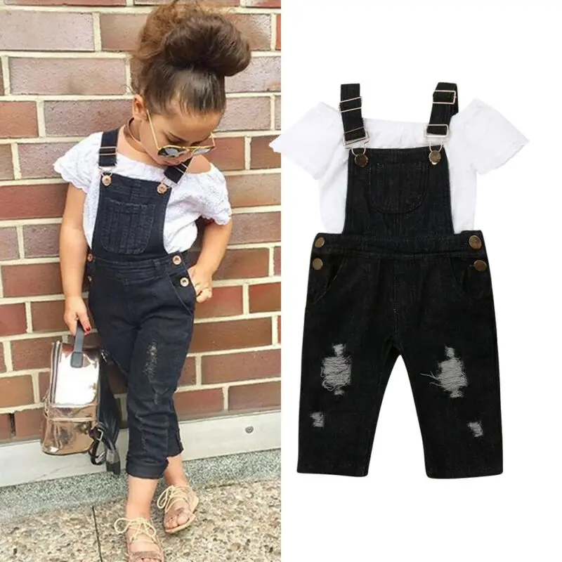 Kids Toddler Baby Girls Off Shoulder Tops Pants 2Pcs Set Suit Outfits Clothes