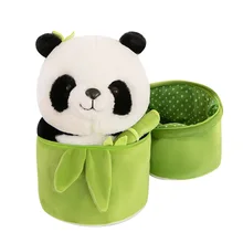 Bamboo Tube Panda Pillow Plush Toys Soft And Comfortable 3 Sizes Of Baby Comfort Toys Commemorative