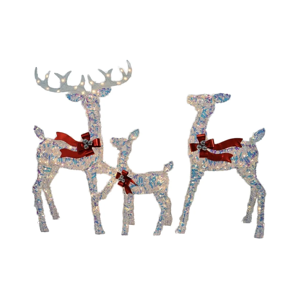 Iridesan Noel LED Geyik Ailesi Işıklı Dış Mekân Tatil Partisi Dekorasyon Motifi Işık