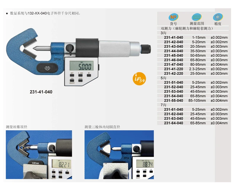 Qinghai Qingliang High-Precision Digital Micrometer Stainless Steel Three Groove Micrometers 1-15mm Range 0.001mm Accuracy