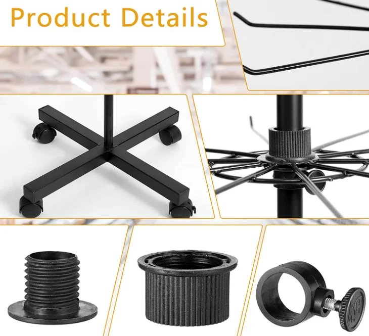 Retail Display Stand 7 Tier Spinner Display Rack Hats Jewelry Craft Show Rack