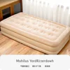 Cama alta individual flocada - Bomba de aire estándar de 2600 mAh + 1 almohada