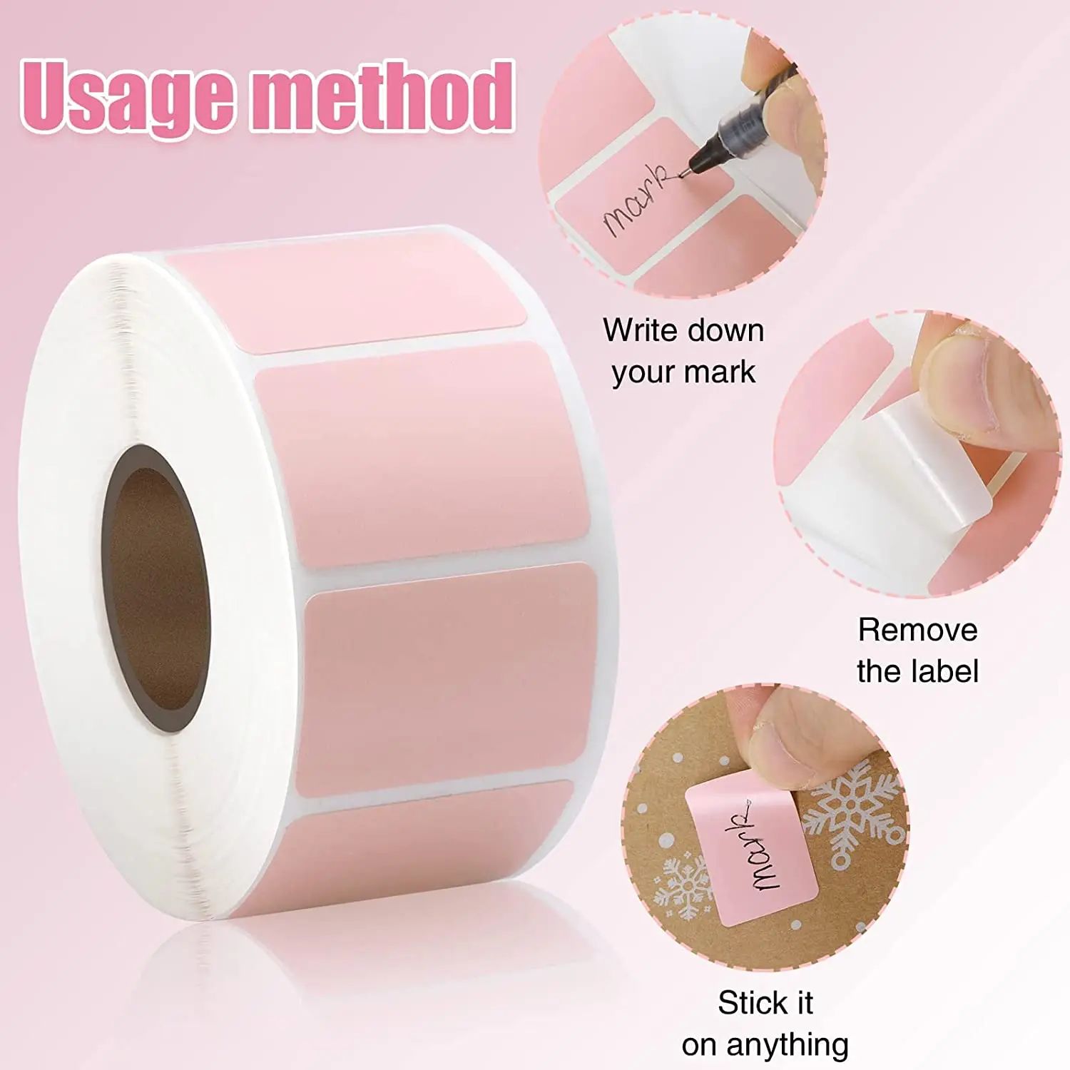 High Quality Customized Size Direct Thermal Labels Colorful Round