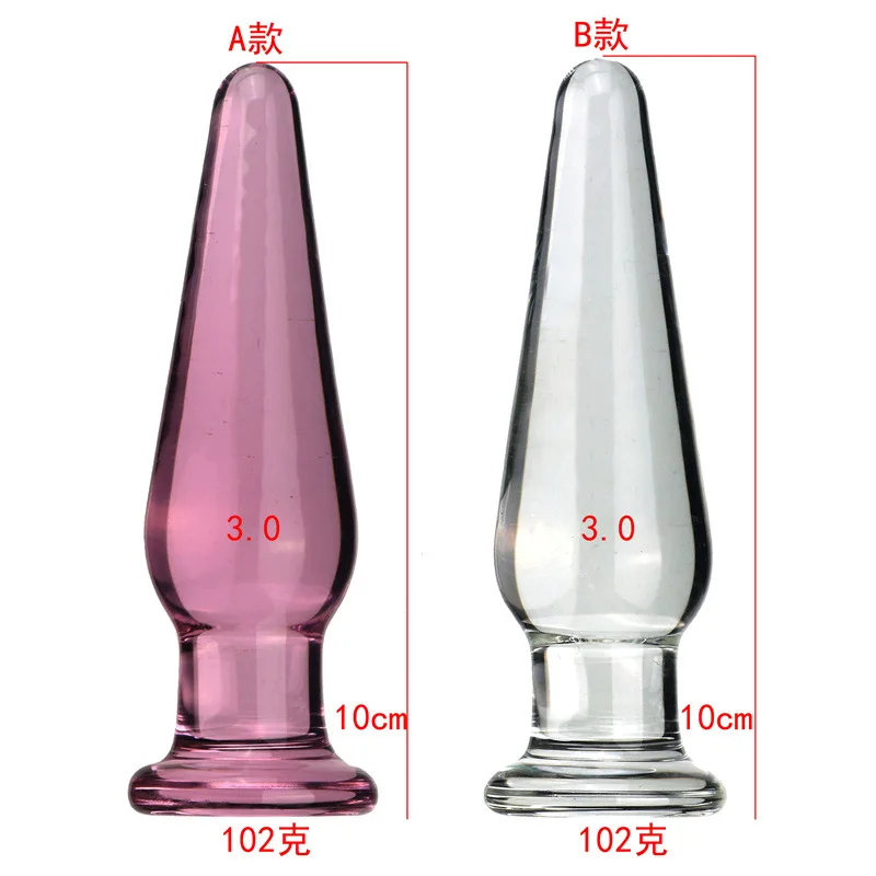 glass plug anal Crystal Desires Rainbow Gem Glass Anal Plugs - Medium