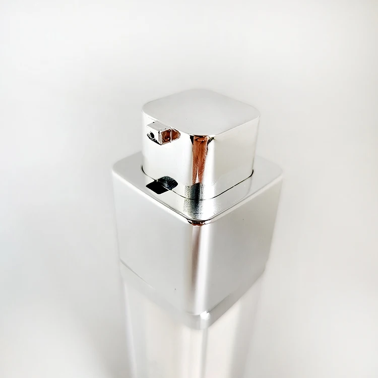 Custom Color Square Rotary Quadrangular Vacuum Airless Pump for Drunk Elephant 15ml 30ml 50ml Cosmetic Packaging Pump Sprayer