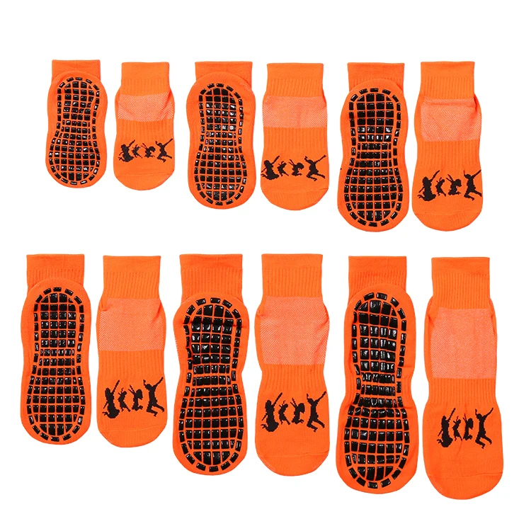 KTS160 OEM Custom Logo Adult Men Women Chidren Kid Anti-Slip Sky Zone Indoor Playground Non Slip Jump Pvc Trampoline Grip Socks