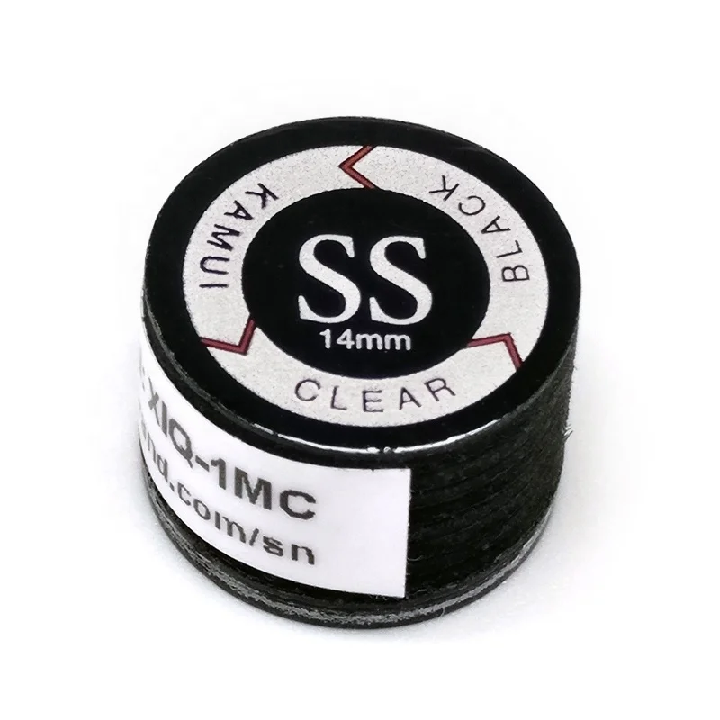 Лидер продаж, японский бильярдный кий Kamui 14 мм Ss/s/m/h, черный прозрачный наконечник