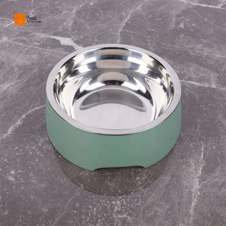 Wholesale New Design Dog Proof Cat Bowls Green Cement Animal Pet