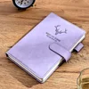 Purple leather buckle-deer head-180 sheets 360 pages